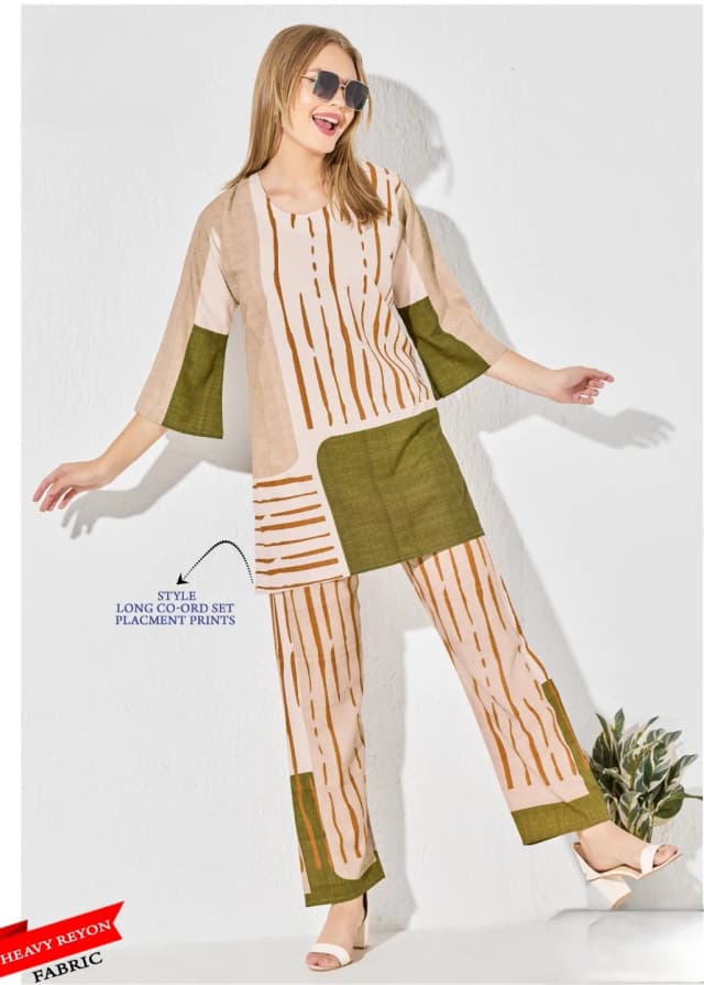 Rayon Printed Long Co-Ord Set